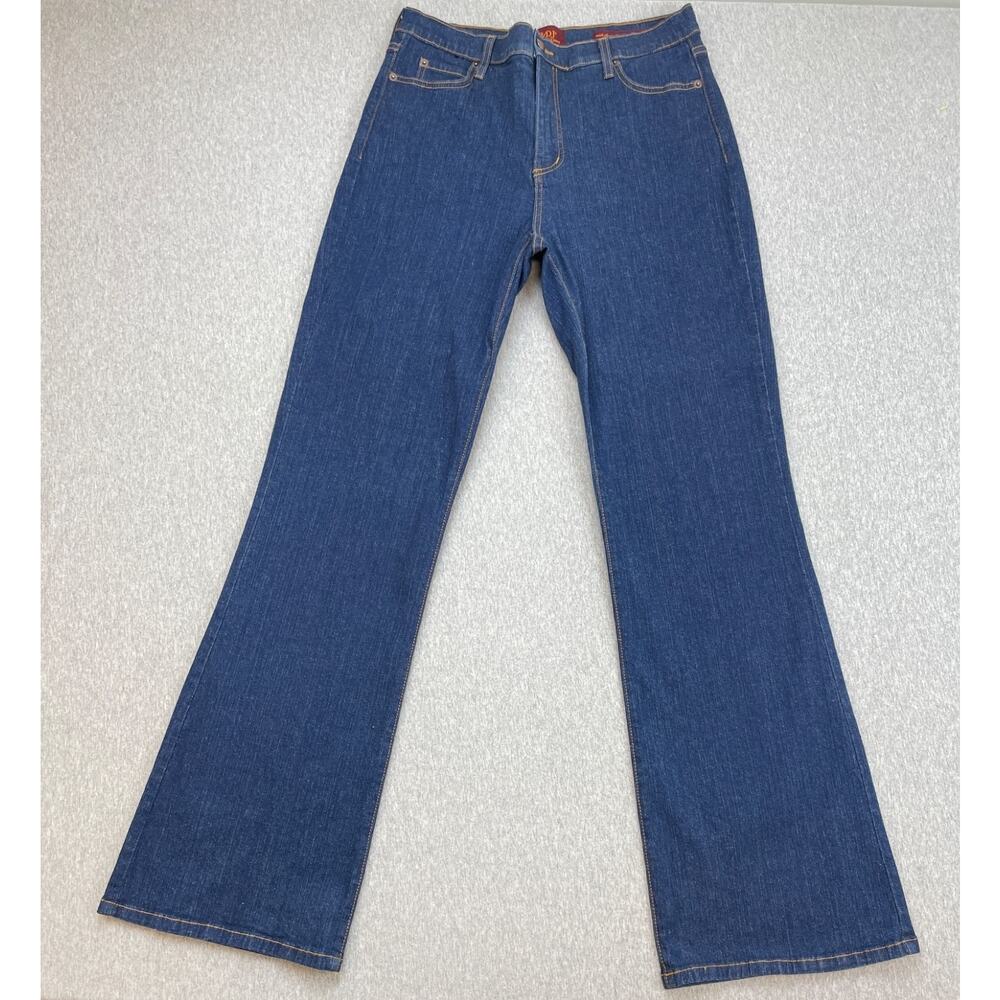 NYDJ Jeans Womens‎ 12 Blue Cotton Blend Stretch High Rise Flare